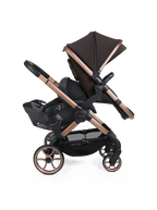 Peach 8 Pecan Pushchair and Carrycot - Double 360 Car Seat Combo