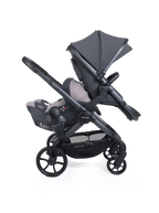 Peach 8 Grey Pushchair and Carrycot - Double 360 Car Seat Combo