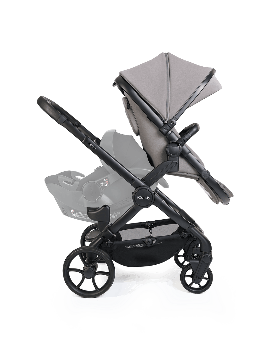 Peach 8 Porcini Pushchair and Carrycot - Double
