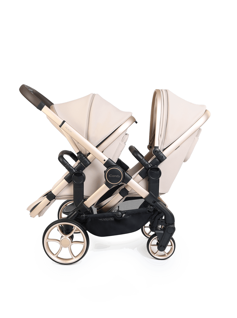 Peach 8 Biscotti Pushchair and Carrycot - Twin Pushchair Bundle