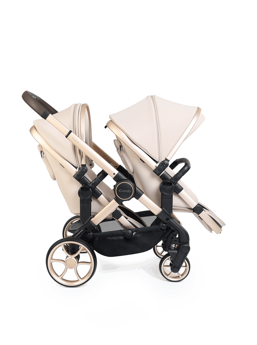 Peach 8 Biscotti Pushchair and Carrycot - Twin Pushchair Bundle