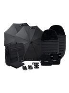 Peach 8 Black Pushchair and Carrycot - Twin Pushchair Bundle