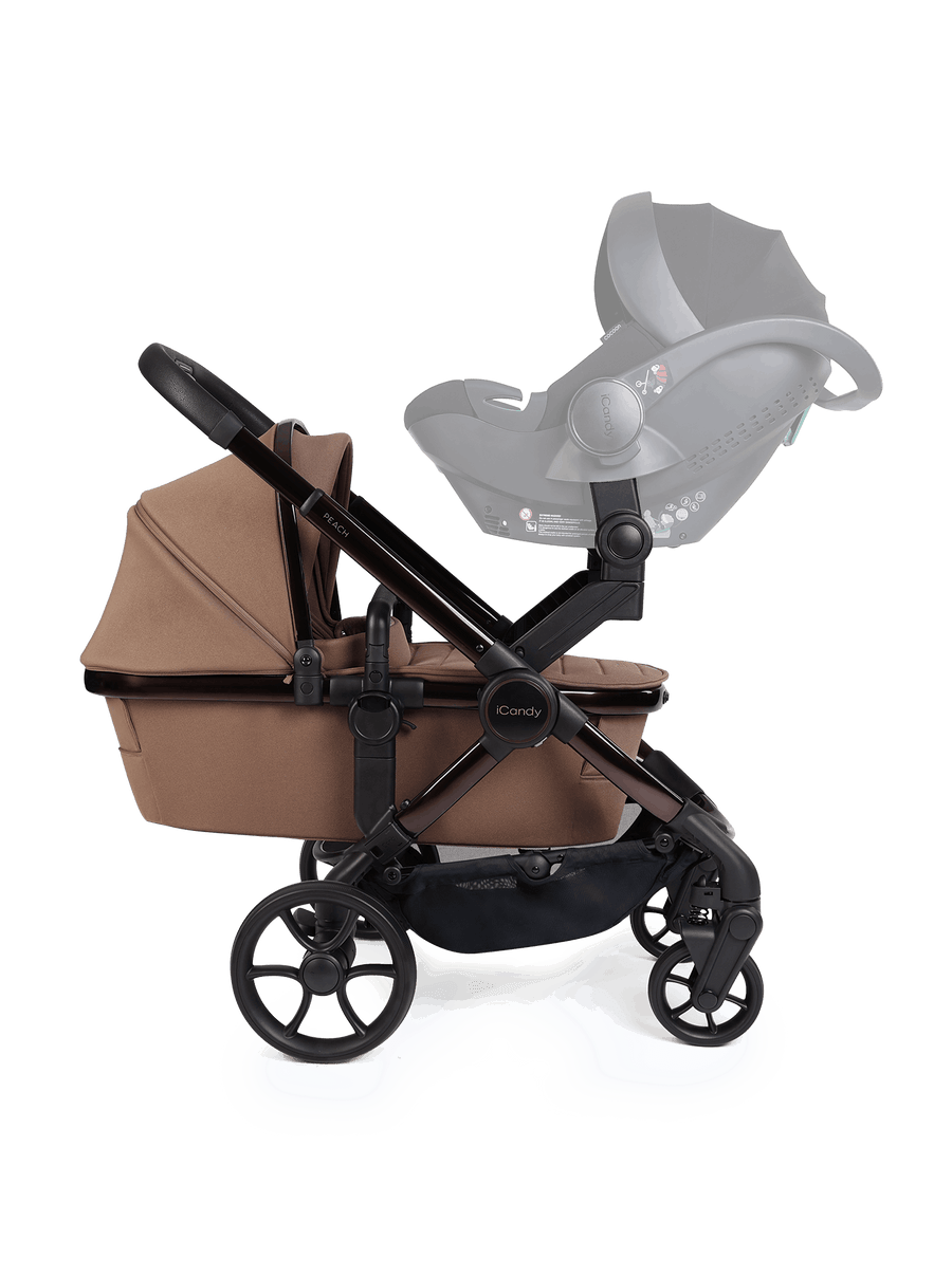 Peach 8 Coco Pushchair and Carrycot - Twin Pushchair Bundle
