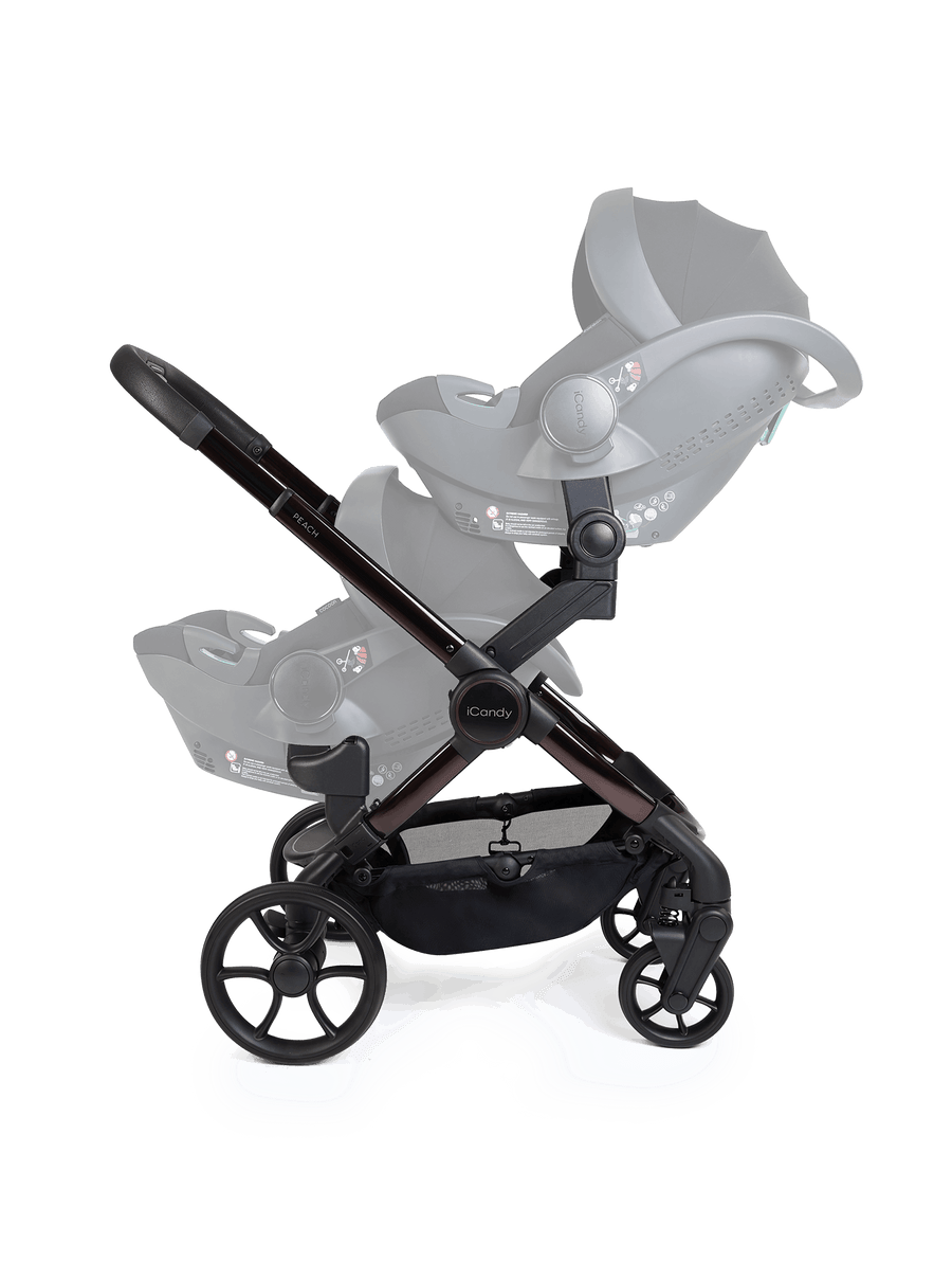Peach 8 Coco Pushchair and Carrycot - Twin Pushchair Bundle