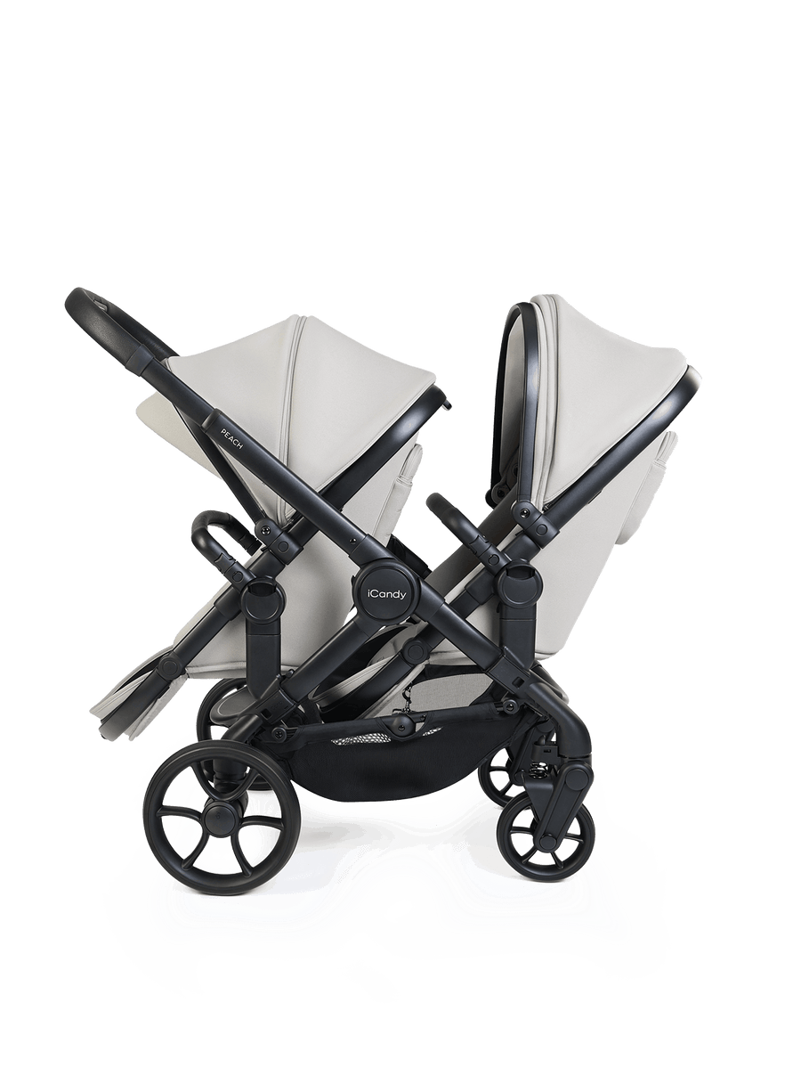 Peach 8 Taupe Pushchair and Carrycot - Twin Pushchair Bundle