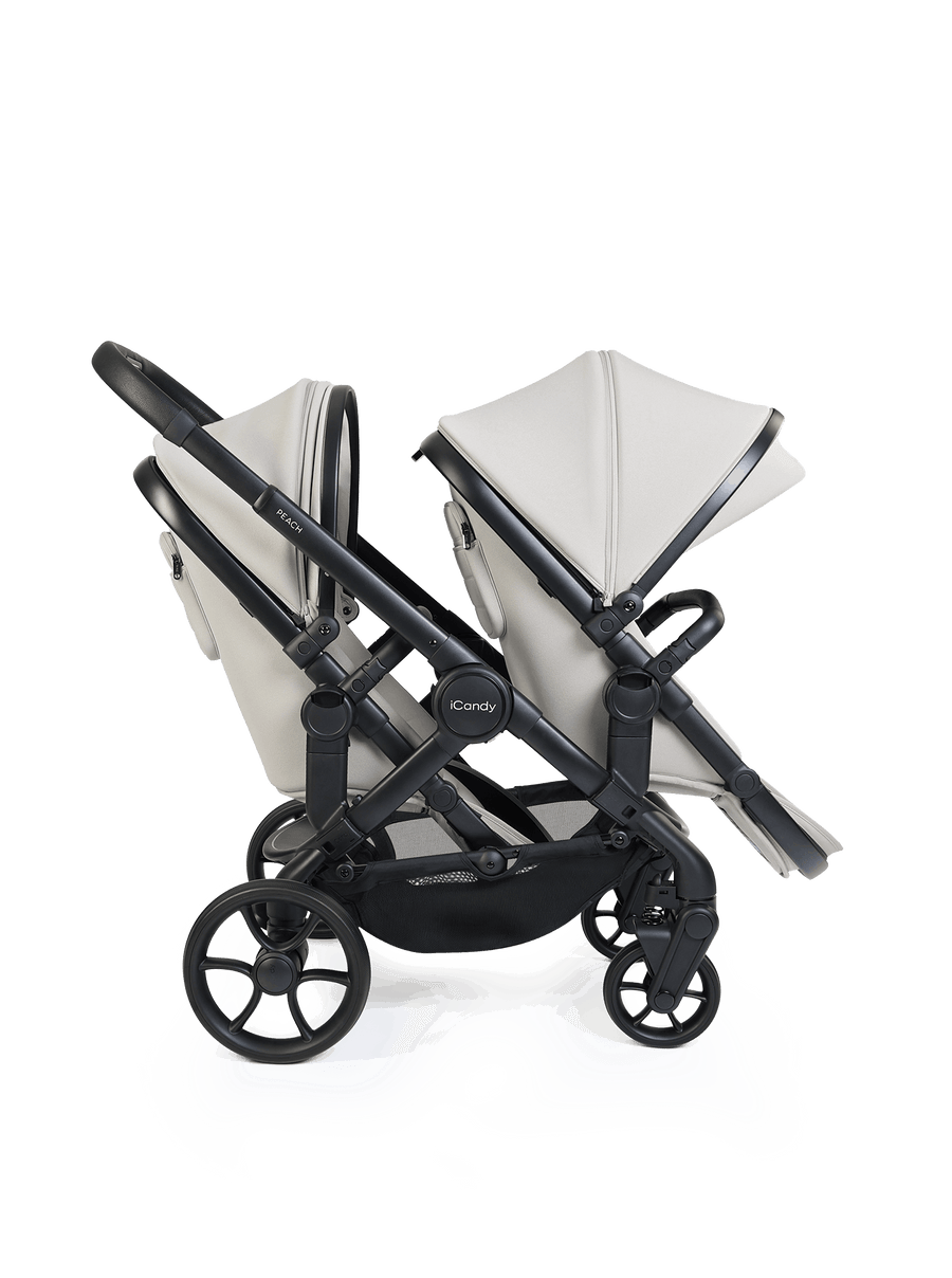 Peach 8 Taupe Pushchair and Carrycot - Twin Pushchair Bundle