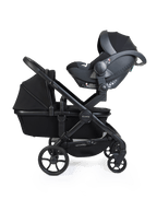 Peach 8 Black Pushchair and Carrycot - Twin 360 Car Seat Combo