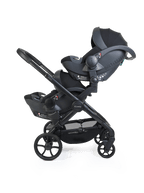 Peach 8 Black Pushchair and Carrycot - Twin 360 Car Seat Combo