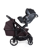 Peach 8 Coffee Bean Pushchair and Carrycot - Twin 360 Car Seat Combo