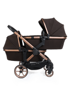 Peach 8 Pecan Pushchair and Carrycot - Twin 360 Car Seat Combo