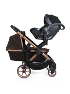 Peach 8 Pecan Pushchair and Carrycot - Twin 360 Car Seat Combo