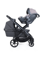 Peach 8 Grey Pushchair and Carrycot - Twin 360 Car Seat Combo
