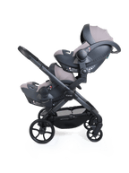 Peach 8 Grey Pushchair and Carrycot - Twin 360 Car Seat Combo