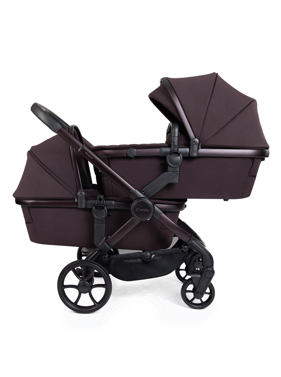 Peach 8 Coffee Bean Pushchair and Carrycot - Twin