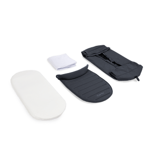 Peach 8 Grey Carrycot Fabric Set (Carrycot, Liner, Baseboard, Apron)