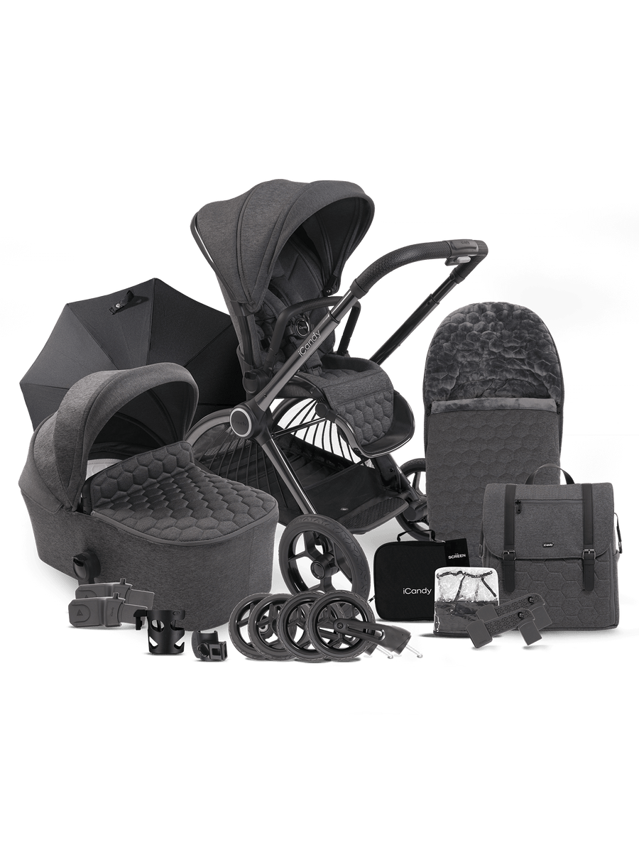 Core Dark Grey Pushchair and Carrycot - Bundle