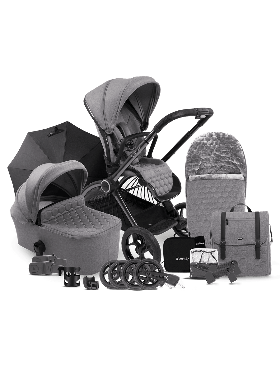 Core Light Grey Pushchair and Carrycot - Bundle