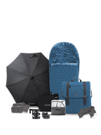 Core Atlantis Blue Pushchair and Carrycot - Car Seat Bundle