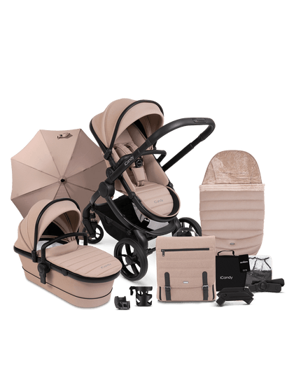 Peach 7 Cookie Pushchair and Carrycot - Complete Bundle