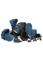Core Atlantis Blue Pushchair and Carrycot - Car Seat Bundle
