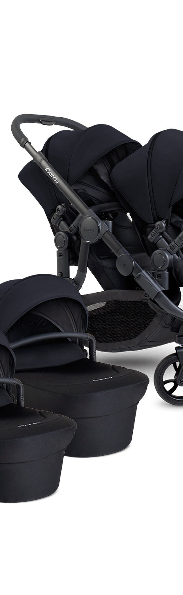 Orange 4 Black Pushchair Bundle - Twin