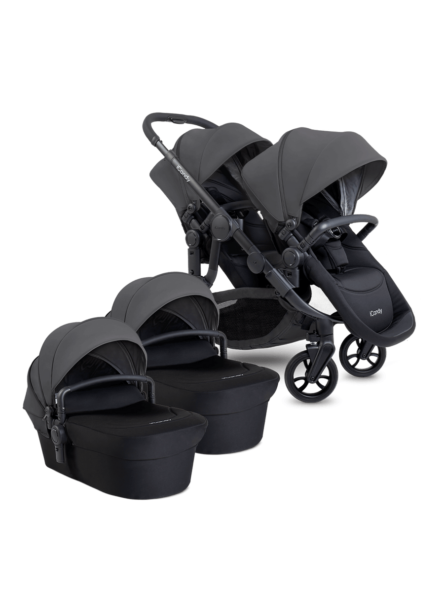 Orange 4 Fossil Pushchair Bundle - Twin