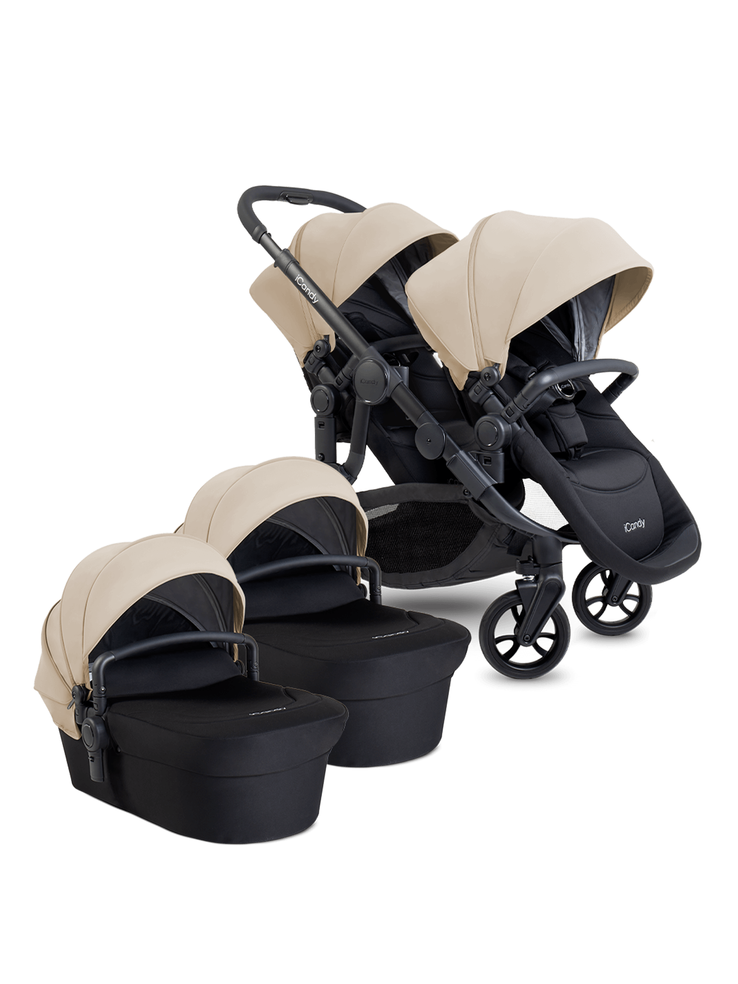 Orange 4 Latte Pushchair Bundle - Twin