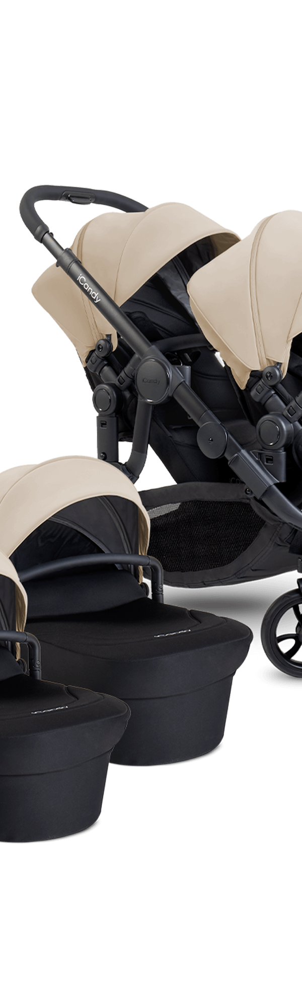 Orange 4 Latte Pushchair Bundle - Twin