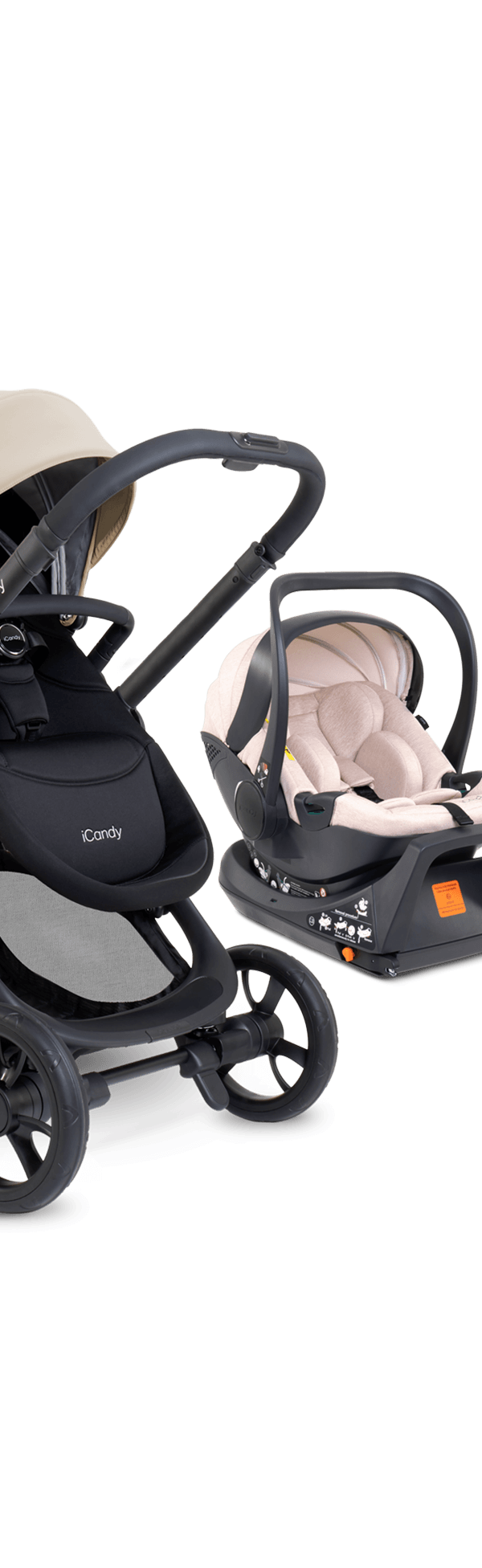 Orange 4 Latte Travel System & Car Seat