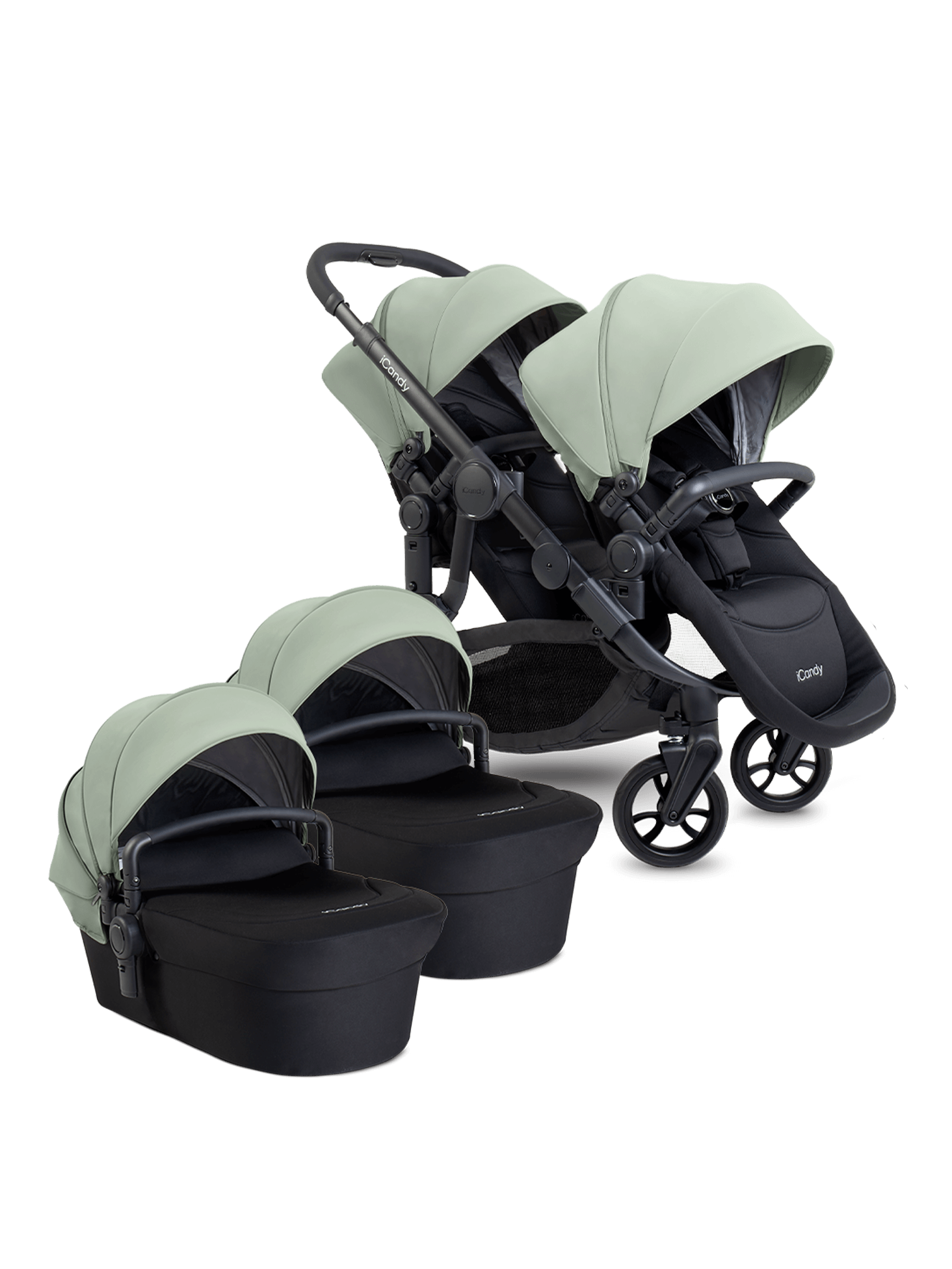 Orange 4 Pistachio Pushchair Bundle - Twin