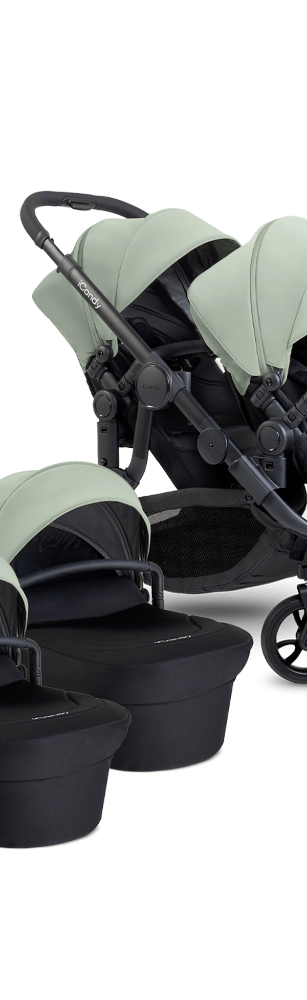 Orange 4 Pistachio Pushchair Bundle - Twin