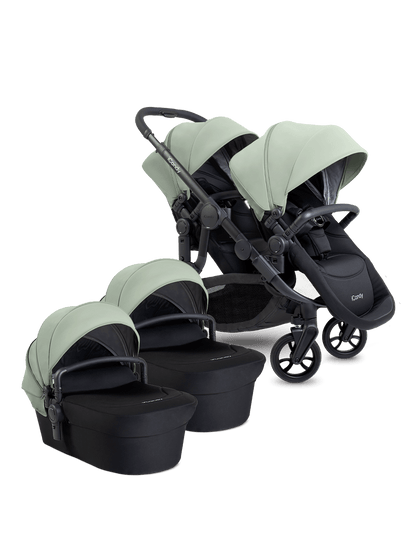 Orange 4 Pistachio Pushchair Bundle - Twin