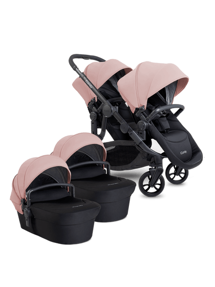 Orange 4 Rose Pushchair Bundle - Twin
