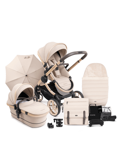 Peach 7 Biscotti Pushchair and Carrycot - Complete Bundle