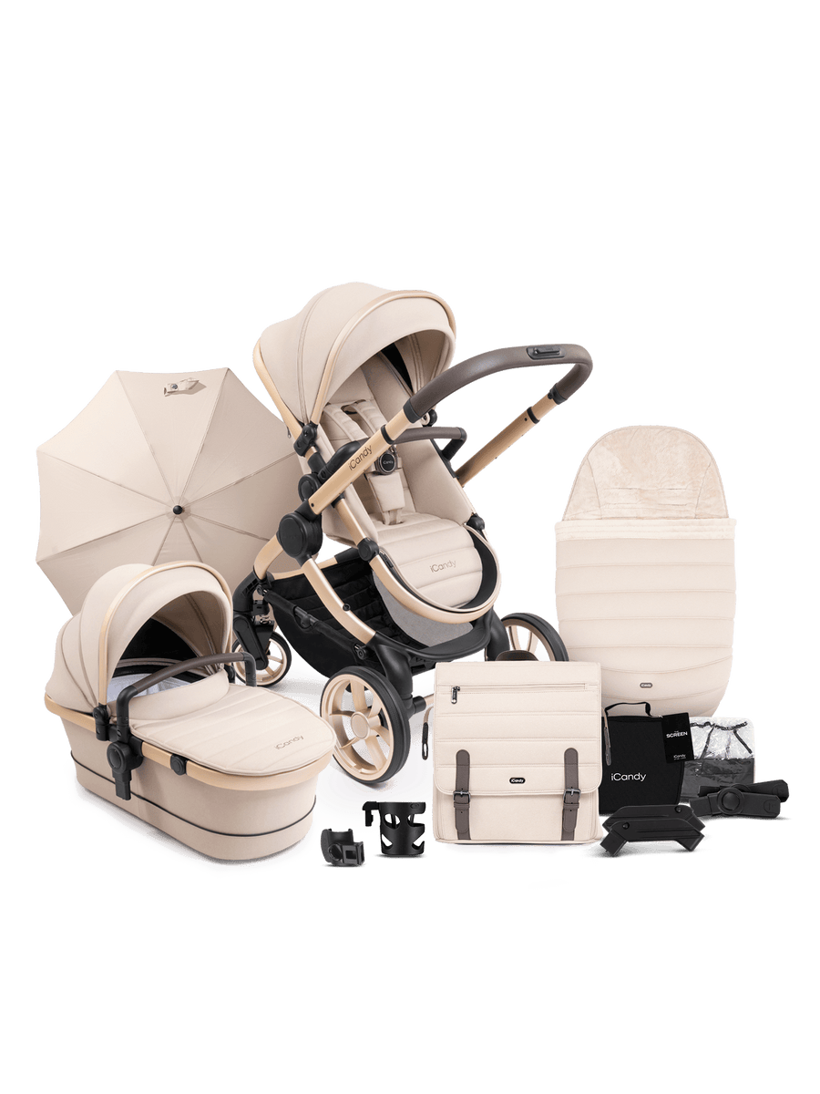 Peach 7 Biscotti Pushchair and Carrycot - Complete Bundle