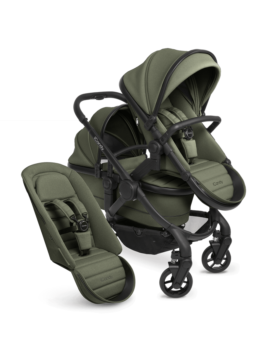 Peach 7 Ivy Pushchair and Carrycot - Double