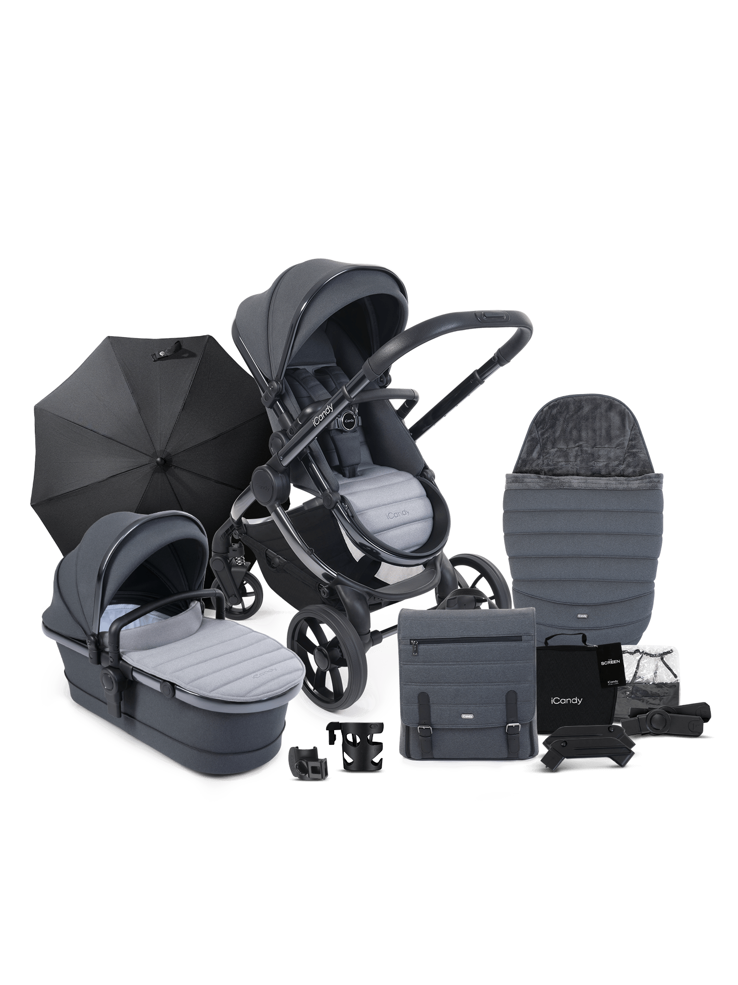 Peach 7 Truffle Pushchair and Carrycot - Complete Bundle