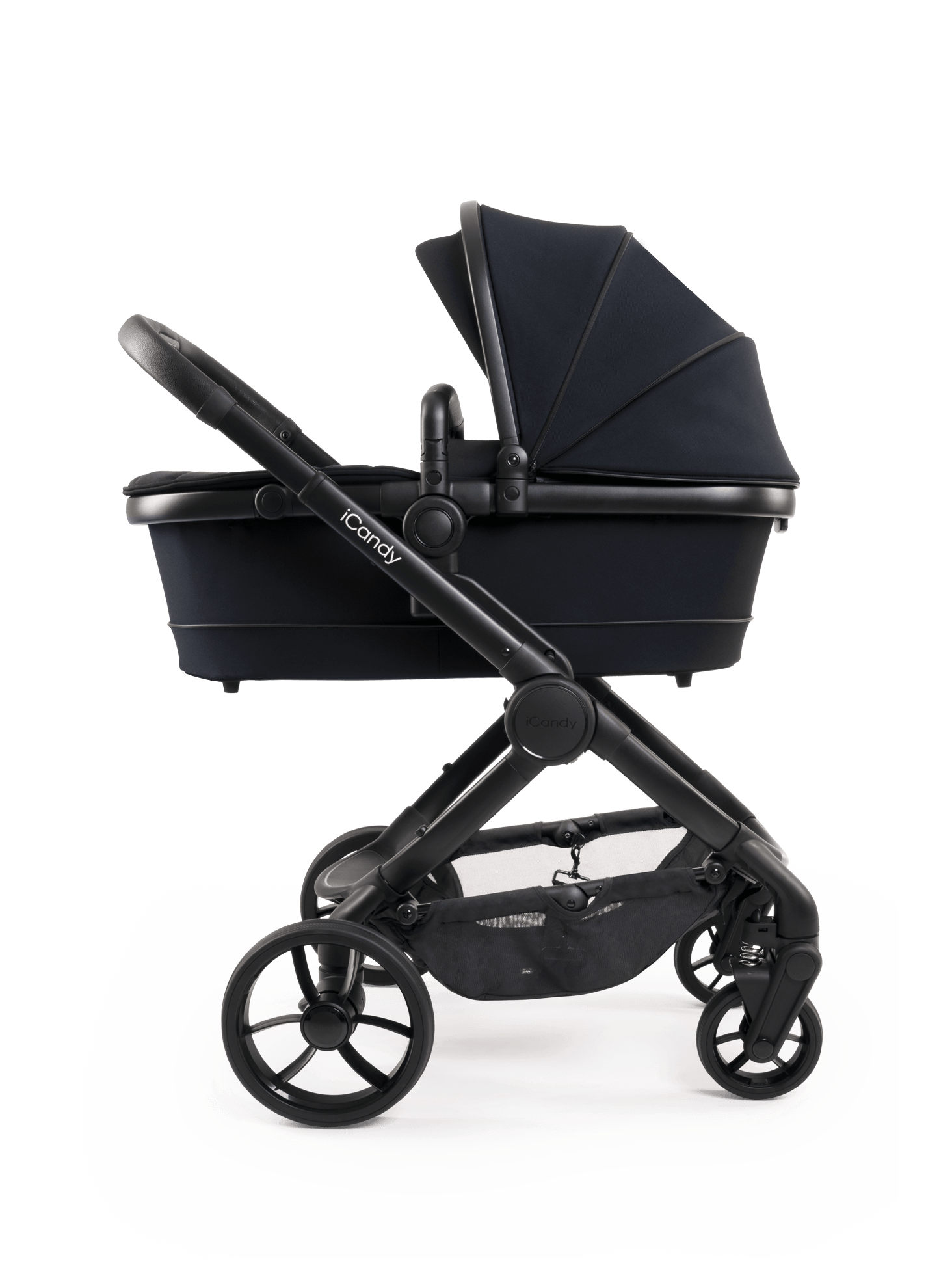 Peach 7 Black Pushchair and Carrycot - Complete Bundle