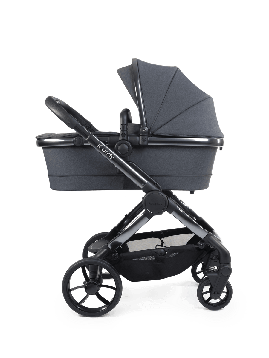 Peach 7 Dark Grey Pushchair and Carrycot
