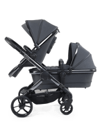 Peach 7 Dark Grey Pushchair and Carrycot - Double