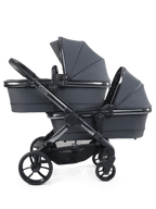 Peach 7 Dark Grey Pushchair and Carrycot - Twin