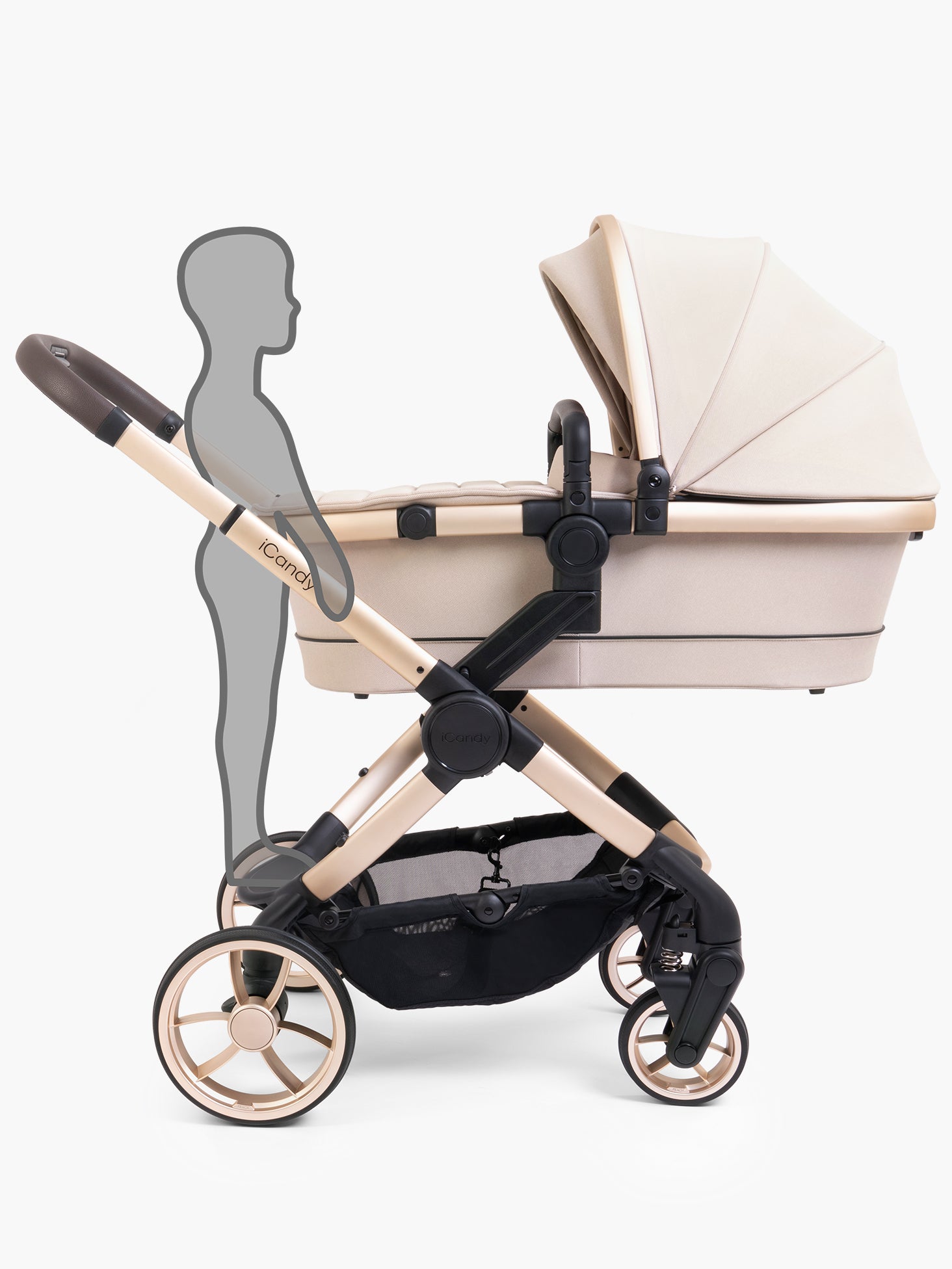 Peach 7 Pushchair Carrycot Bundle in Biscotti iCandy iCandy World