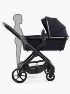 Peach 7 Black Pushchair and Carrycot