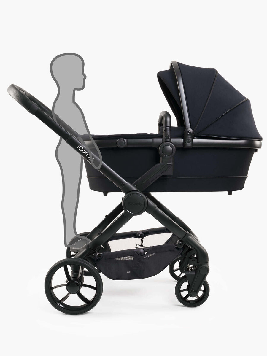Peach 7 Black Pushchair and Carrycot