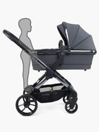Peach 7 Dark Grey Pushchair and Carrycot