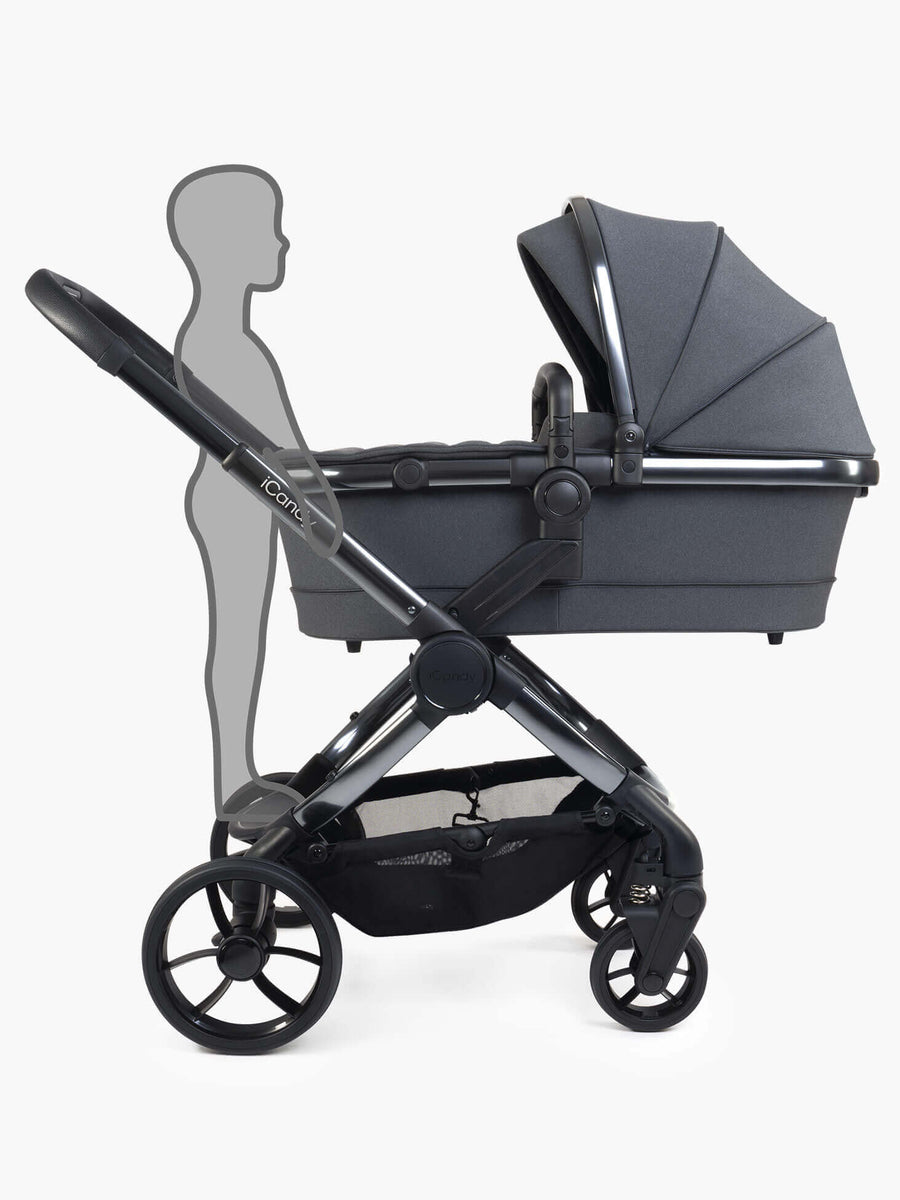 Peach 7 Dark Grey Pushchair and Carrycot