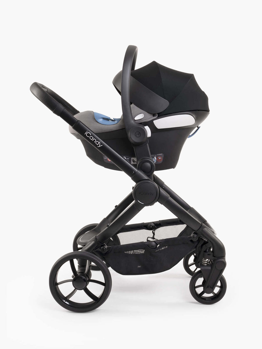 Peach 7 Black Pushchair and Carrycot
