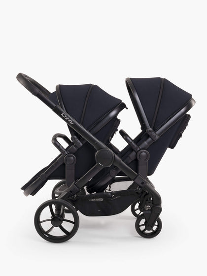 Peach 7 Black Pushchair and Carrycot - Double