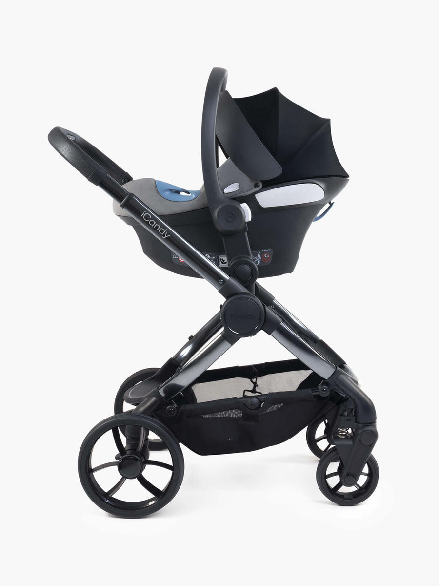 Peach 7 Dark Grey Pushchair and Carrycot