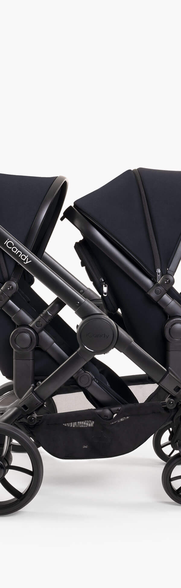 Peach 7 Black Pushchair and Carrycot - Double